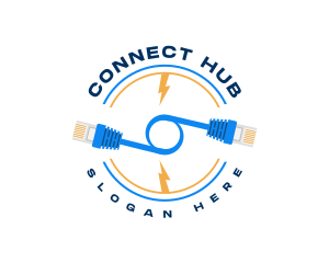 Network Connection Cable logo design