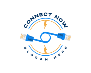 Network Connection Cable logo design