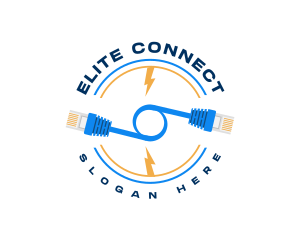 Network Connection Cable logo design