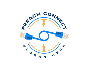 Network Connection Cable logo design