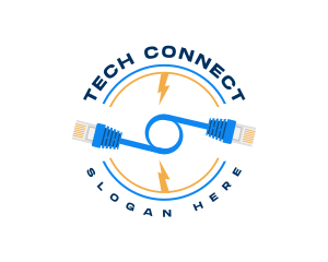 Network Connection Cable logo design