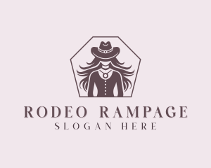 Rodeo Western Cowgirl logo