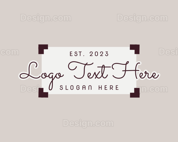 Fashion Label Business Logo