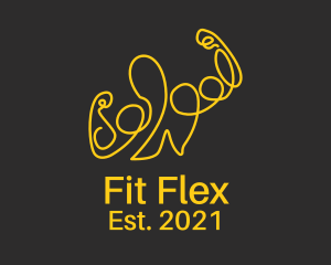 Golden Fit Muscle Man  logo