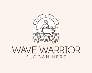 Beach Surfboard Running logo