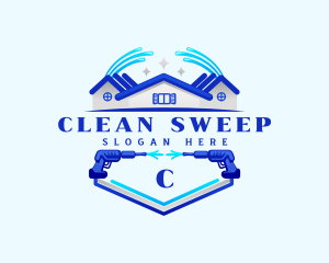 Pressure Washer Cleaning logo design