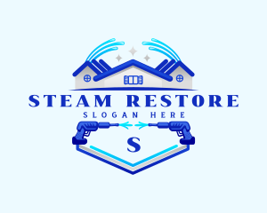 Pressure Washer Cleaning logo design