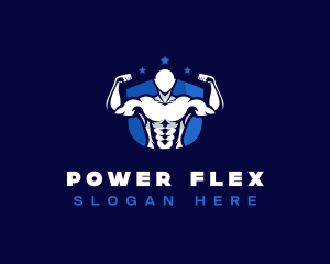 Muscle Workout Fitness logo design