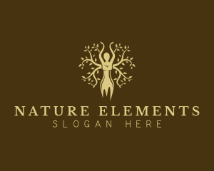 Woman Nature Tree logo design