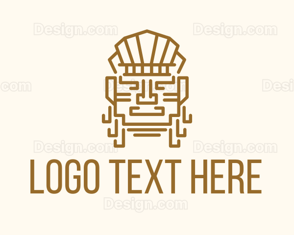 Mayan Warrior Head Logo