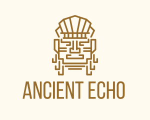 Mayan Warrior Head logo design