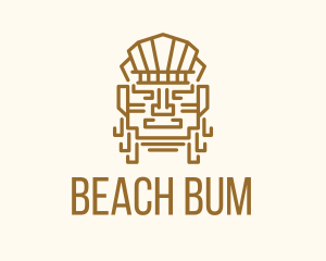 Mayan Warrior Head logo design