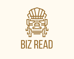 Mayan Warrior Head logo design