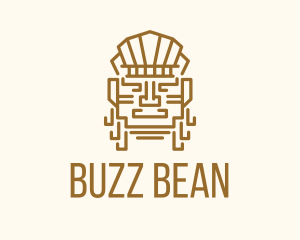 Mayan Warrior Head logo design