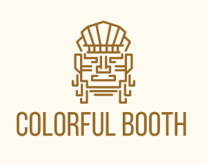 Mayan Warrior Head logo design