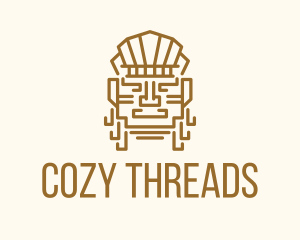 Mayan Warrior Head logo design