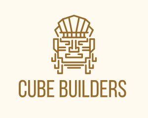 Mayan Warrior Head logo design