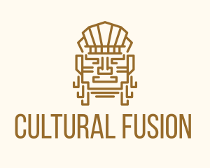 Mayan Warrior Head logo