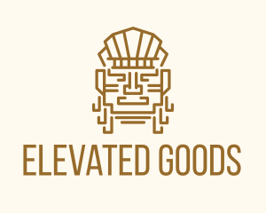 Mayan Warrior Head logo design