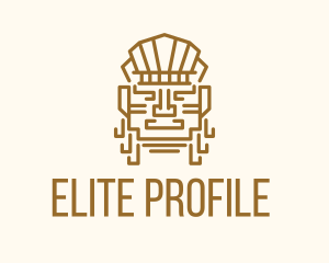 Mayan Warrior Head logo design