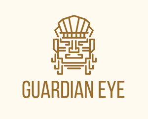 Mayan Warrior Head logo design