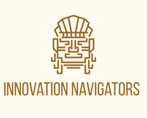 Mayan Warrior Head logo design