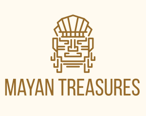 Mayan Warrior Head logo design