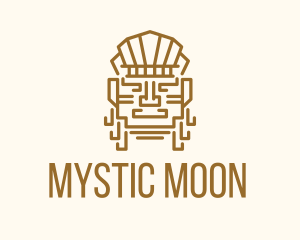 Mayan Warrior Head logo design