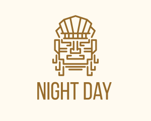 Mayan Warrior Head logo design