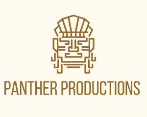 Mayan Warrior Head logo design