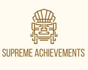 Mayan Warrior Head logo design