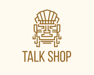 Mayan Warrior Head logo design