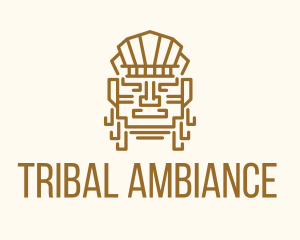 Mayan Warrior Head logo design