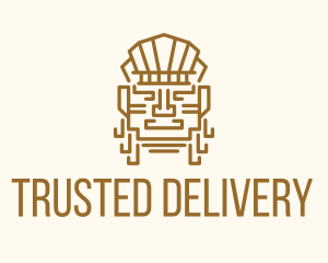 Mayan Warrior Head logo design