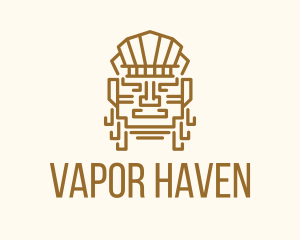 Mayan Warrior Head logo design