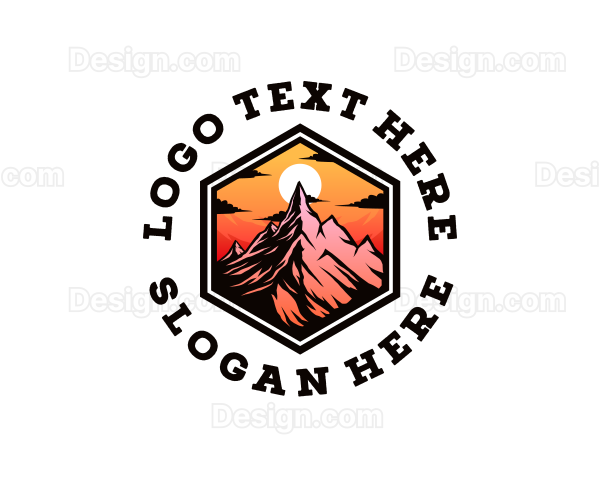 Mountain Trekking Summit Logo