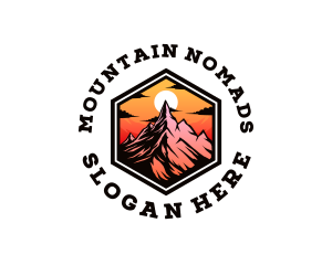 Mountain Trekking Summit logo design