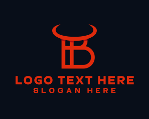 Red Horn Letter B   Logo