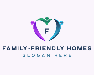 Family Love Heart logo design