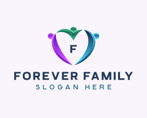 Family Love Heart logo design