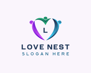 Family Love Heart logo design