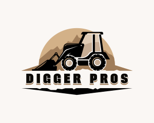 Excavator Construction Mining logo design