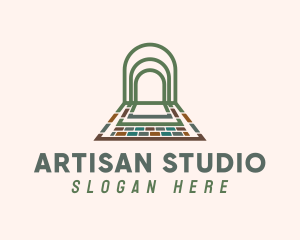 Brick Flooring Arch logo design