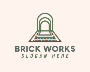 Brick Flooring Arch logo design