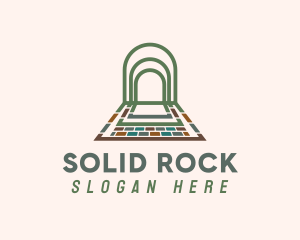 Brick Flooring Arch logo design