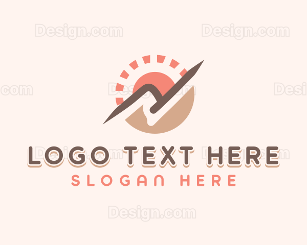 Mountain Peak Hiking Logo