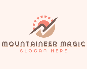 Mountain Peak Hiking logo design