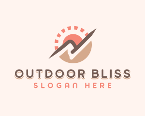 Mountain Peak Hiking logo design