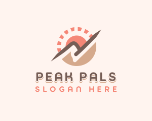 Mountain Peak Hiking logo design