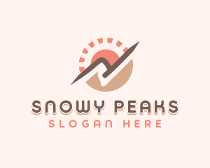 Mountain Peak Hiking logo design